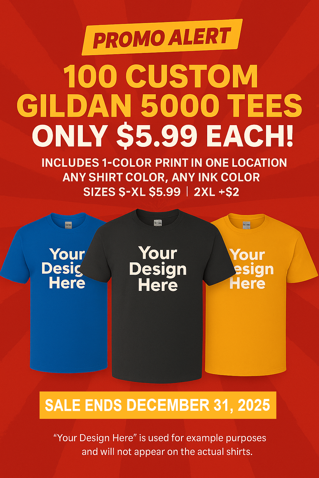 Gildan 5000 100 Shirt Special
