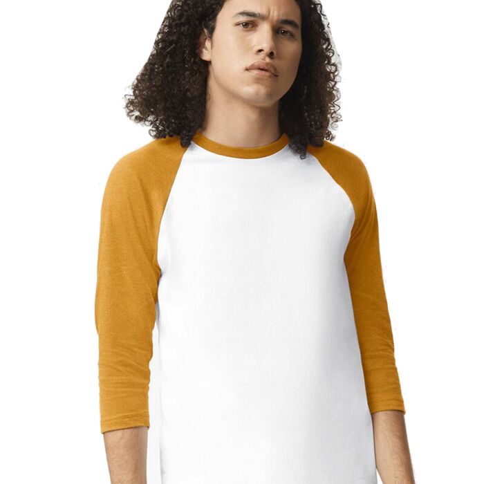 Unisex CVC Three-Quarter Sleeve Tee Thumbnail